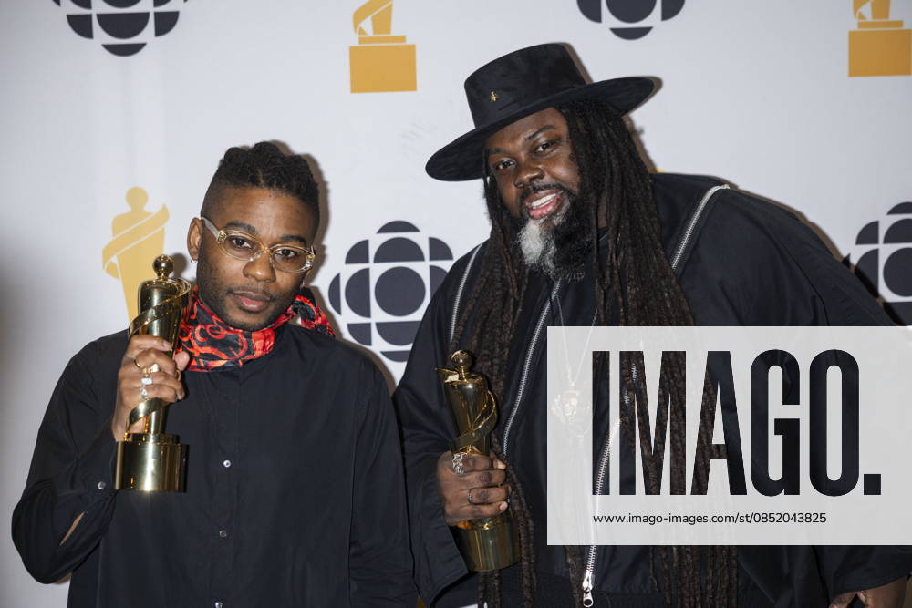 EBONY pose for photos after winning Electronic Album of the Year during the 2026 Juno Awards Gala in Hamilton, Saturday, March 28, 2026. Hamilton Canada - ZUMAc35_ 20260328_zaf_c35_198