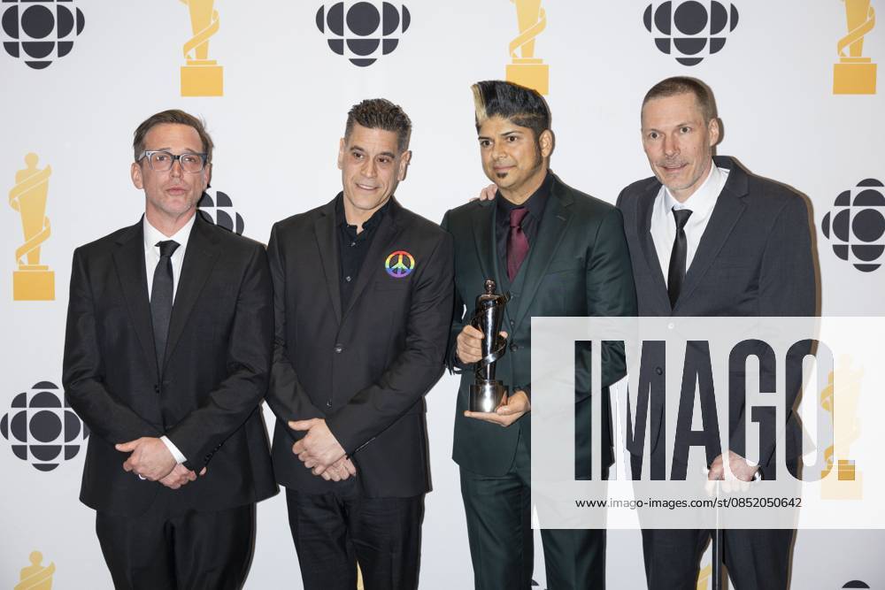 Billy Talent, recipient of the Humanitarian Award, pose for photos during the 2026 Juno Awards Gala in Hamilton, Saturday, March 28, 2026. Hamilton Canada - ZUMAc35_ 20260328_zaf_c35_232