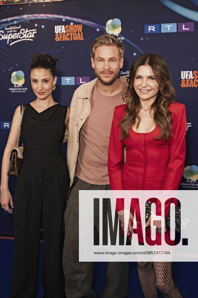 Nadine Menz, Frederic Heidorn und Tabea Heynig bei der Preview der 22. Staffel der Castingshow DSDS 2026 im 25 hours Hotel. Köln