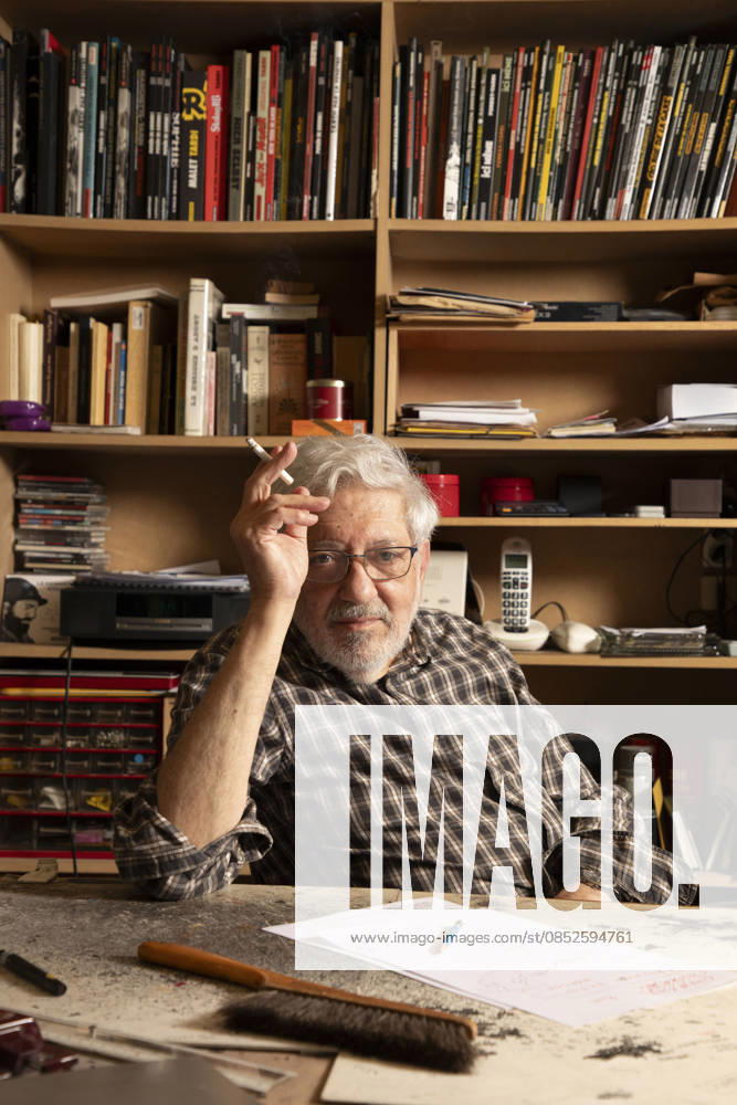 Portrait of Jacques Tardi at his place in Menilmontant 10 10 2024 Olivier Dion LH opale.photo RECORD DATE NOT STATED