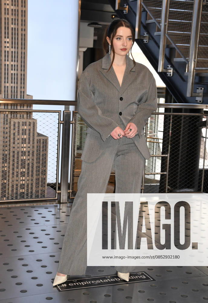 Cast of Hulus The Testaments visit the Empire State Building NEW YORK, NY- APRIL 7: Lucy Halliday pictured as the cast of Hulus The Testaments to Visit the Empire State Building Ahead of April 8 Premiere on April 7, 2026 in New York City. Credit: John Fycke AdMedia New York City New York USA