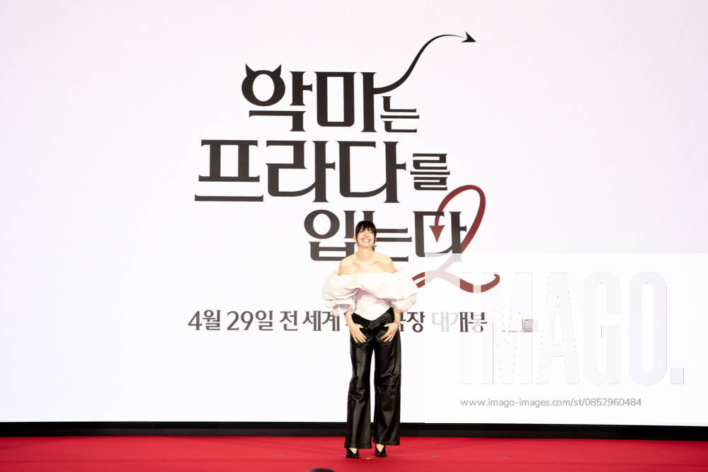 The Devil Wears Prada 2 press conference in Seoul SEOUL, SOUTH KOREA - APRIL 08: Anne Hathaway poses during a press conference for the movie The Devil Wears Prada 2 at Four Seasons Hotel on April 08, 2026 in Seoul, South Korea. Hwawon Lee Anadolu Seoul South Korea. Editorial use only. Please get in touch for any other usage.