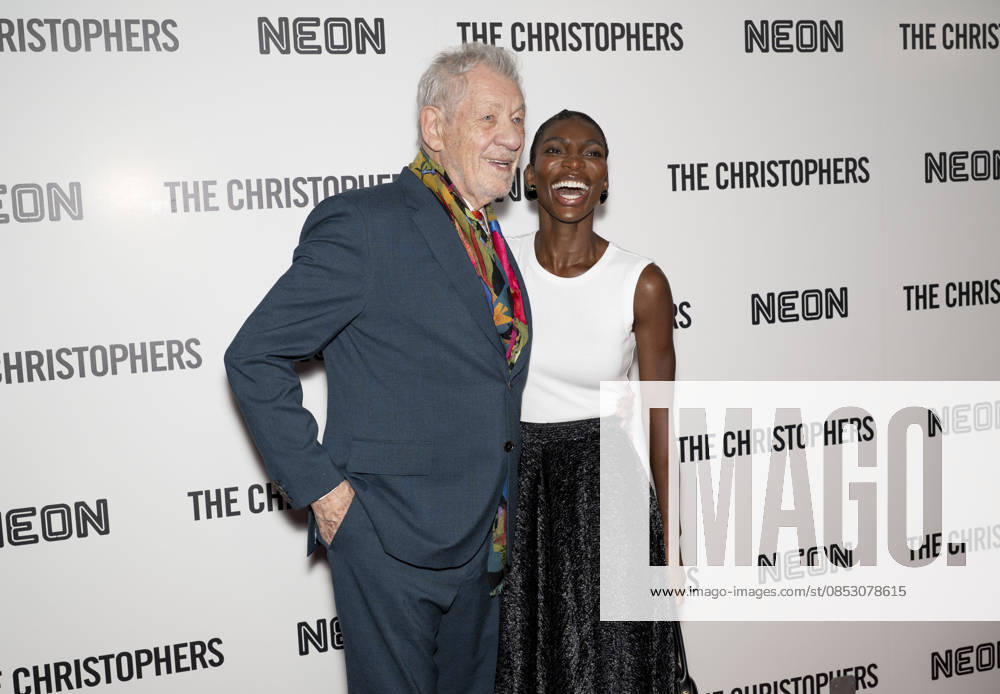 SIR IAN MCKELLEN and MICHAELA COEL attend The Christophers premiere at Metrograph in New York. 8 April 2026 New York USA - ZUMAa265 20260408_zep_a265_027