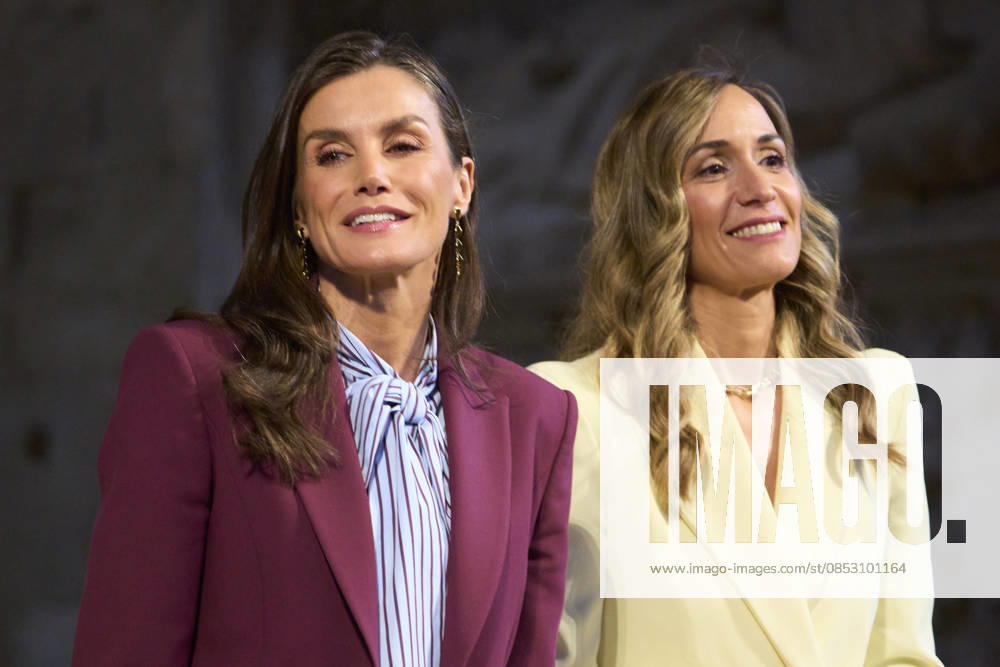 Lleida Queen Letizia during a meeting with the Association of women entrepreneurs of Lleida (Association De Dones Empresaries De Lleida) and the presentation of the 16th Ap!lleida awards in Lleida. No Spain Â
