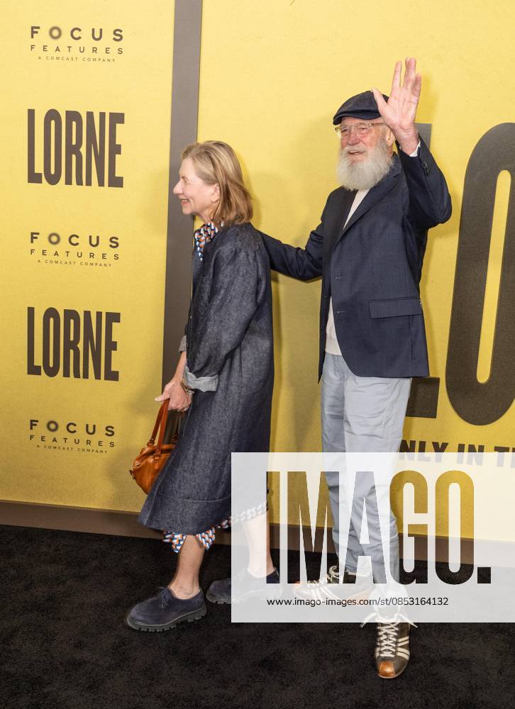 Regina Lasko and David Letterman attend Focus Features premiere of Lorne at Alice Tully Hall in New York, NY on April 9, 2026. Bronx USA - ZUMAr339 20260409_znp_r339_147
