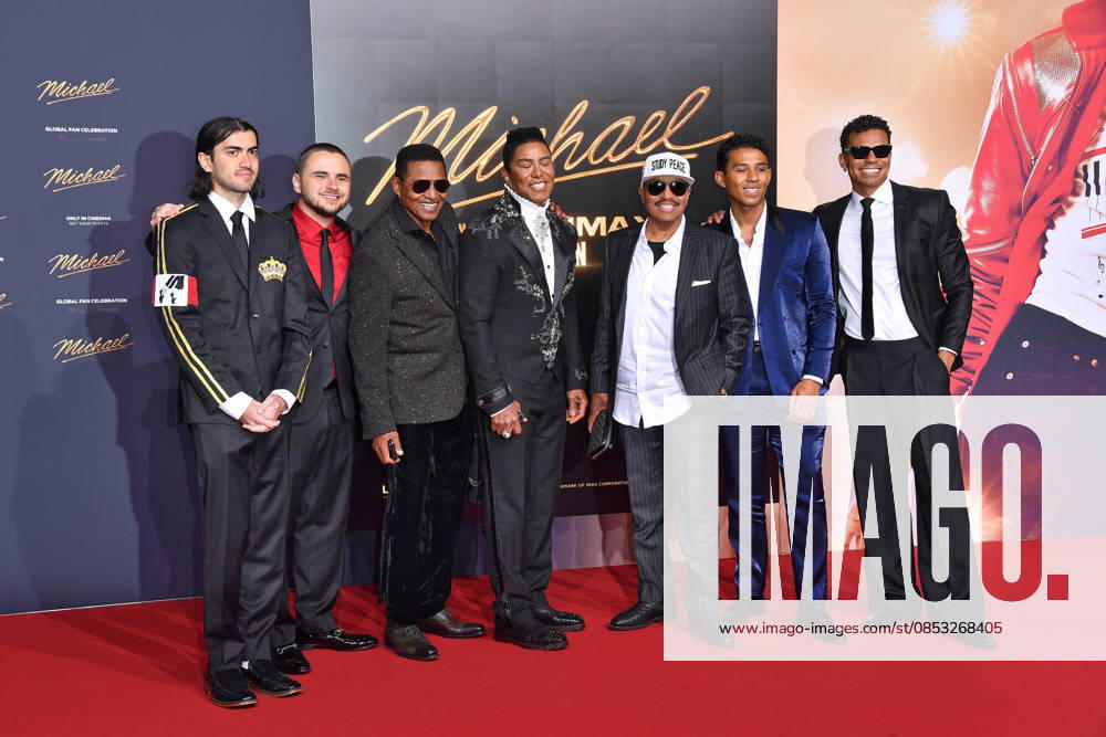 Bigi Jackson, Prince Jackson, Jackie Jackson, Jermaine Jackson, Marlon Jackson und Gäste bei der Internationalen Premiere im Rahmen der Global Fan Celebration zu MICHAEL in Berlin am 10.04.2026