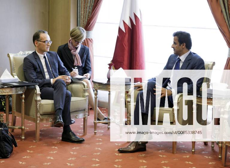 Bundesaussenminister Heiko Maas, SPD, trifft den Emir von Katar, Scheich Tamim bin Hamad bin Khalifa al Thani, in Berlin. 07.09.2018, Berlin Deutschland