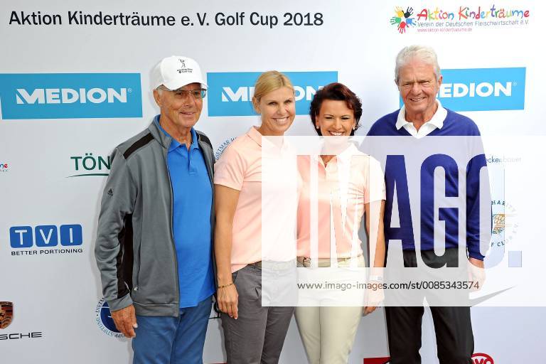 6. Aktion Kinderträume Golf Cup . Franz Beckenbauer , Anke Huber , Margit Tönnies und Dietmar Hopp anläßlich des 6. Aktion Kinderträume Golf Cup am 07.09.2018 in St. Leon-Rot. 20180907MWI1465