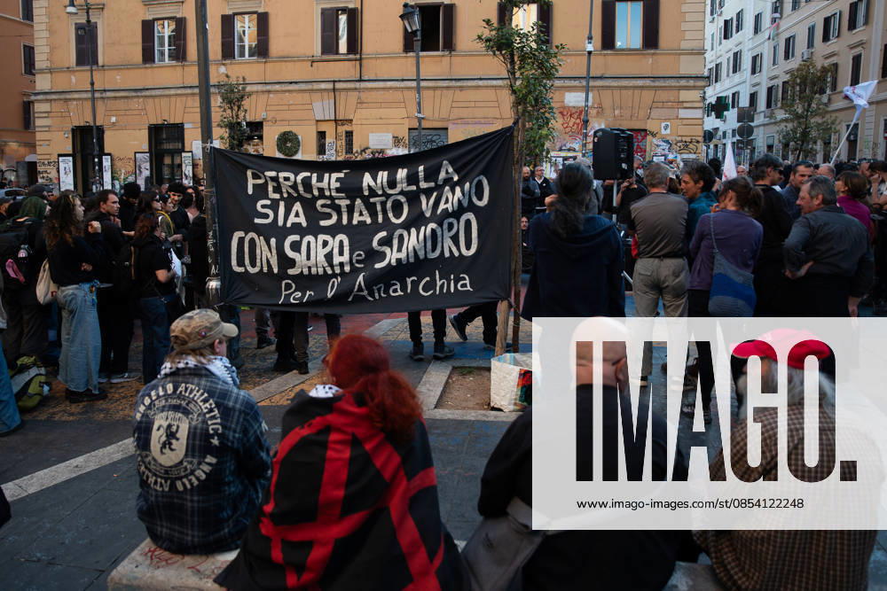 **NO WEB OR NEWSPAPERS ONLY FOR ITALY** Anarchists Demonstration in Rome