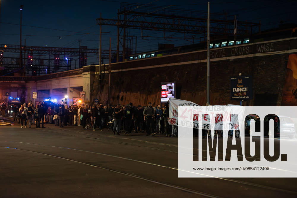 **NO WEB OR NEWSPAPERS ONLY FOR ITALY** Anarchists Demonstration in Rome