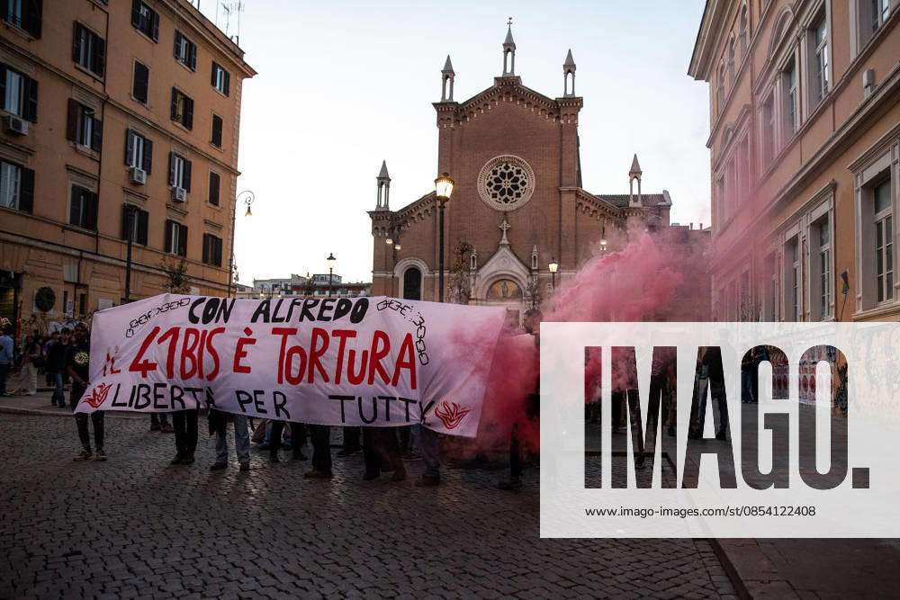 **NO WEB OR NEWSPAPERS ONLY FOR ITALY** Anarchists Demonstration in Rome