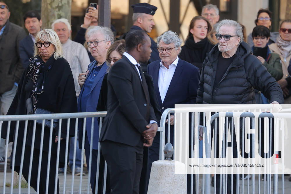 Nathalie Baye Funeral - Paris Dominique Besnehard, Jean-Louis Borloo, Eddy Mitchell attending the funeral of French actress Nathalie Baye at Saint Sulpice Church, in Paris, France on April 24, 2026. Photo by Nasser Berzane ABACAPRESS.COM Paris France