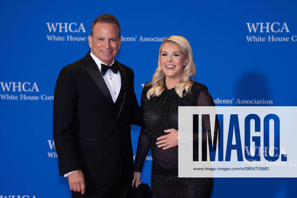 White House Press Secretary Karoline Leavitt and her husband Nicholas Riccio attend the White House Correspondents Association Dinner in Washington, DC, on April 25, 2026. President Donald Trump attended the press dinner for the first time as President. WAP20260425908 AARONxSCHWARTZ