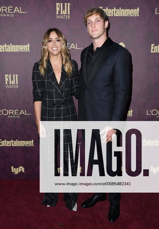 West Hollywood, California - Chloe Bennett, Logan Paul. 2018 Entertainment Weekly Pre-Emmy Party held at the Sunset Tower Hotel. Photo Credit: Birdie Thompson AdMedia 230159 2018-09-15 CA West Hollywood Etats-Unis