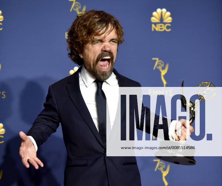 Peter Dinklage, winner of the award for Outstanding Supporting Actor in a Drama Series for Game of Thrones appears backstage during the 70th annual Primetime Emmy Awards at the Microsoft Theater in downtown Los Angeles on September 17, 2018. LAP201809171552 JIMxRUYMEN