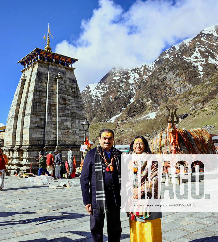 Adani Group Chairman Gautam Adani with wife Priti Adani visits Kedarnath Dham on the occasion of his 40th marriage anniversary and World Labour Day Rudraprayag, May 01 (ANI): Adani Group Chairman Gautam Adani with wife Priti Adani visits Kedarnath Dham on the occasion of his 40th marriage anniversary and World Labour Day, in Rudraprayag on Friday. (@gautam_adani X ANI Photo) Rudraprayag Uttarakhand India