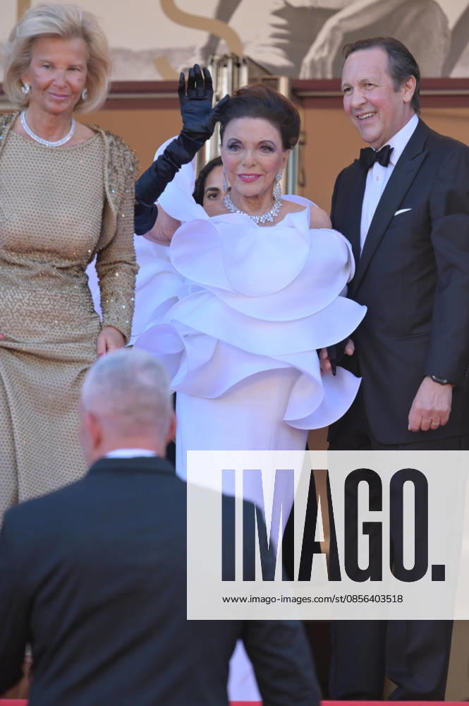 Electric Kiss Premiere at 79th Festival de Cannes - Cannes, France CANNES, FRANCE. May 12, 2026: Joan Collins & Percy Gibson at the Grand Opening and premiere for The Electric Kiss at the 79th Festival de Cannes. CAP GOL GOL Cannes Provence-Alpes-Côte d Azur France