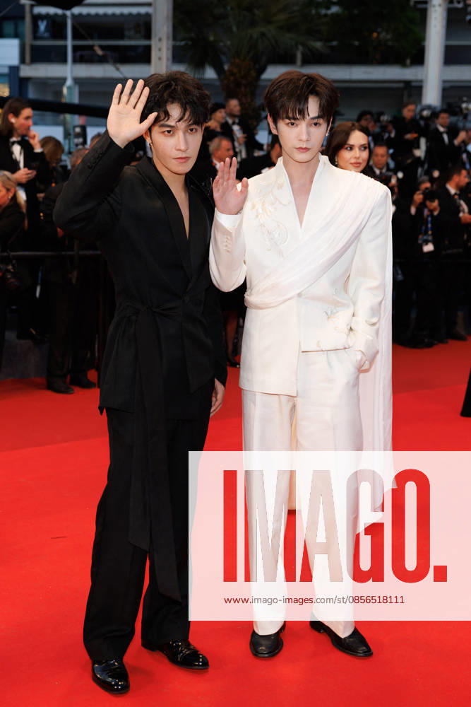 He Yan Chao et He Chang Xi Montée des marches du film Labandon lors du 79ème Festival International du Film de Cannes, le 13 mai 2026 Jacovides Moreau Bestimage Red carpet for Forsaken at the 79th Cannes International Film Festival on May 13, 2026 Cannes France