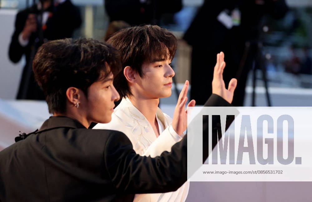He Yan Chao et He Chang Xi Montée des marches du film Labandon lors du 79ème Festival International du Film de Cannes, le 13 mai 2026 Jacovides Moreau Bestimage Red carpet for Forsaken at the 79th Cannes International Film Festival on May 13, 2026 Cannes France