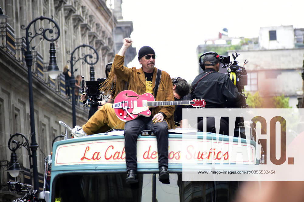 The Edge, guitarist of the Irish band U2, at the filming set for the upcoming music video Street of Dreams in Mexico City Downtown. on May 13, 2026 in Mexico City, Mexico. Mexico City Mexico - ZUMAe321 20260513_zea_e321_011