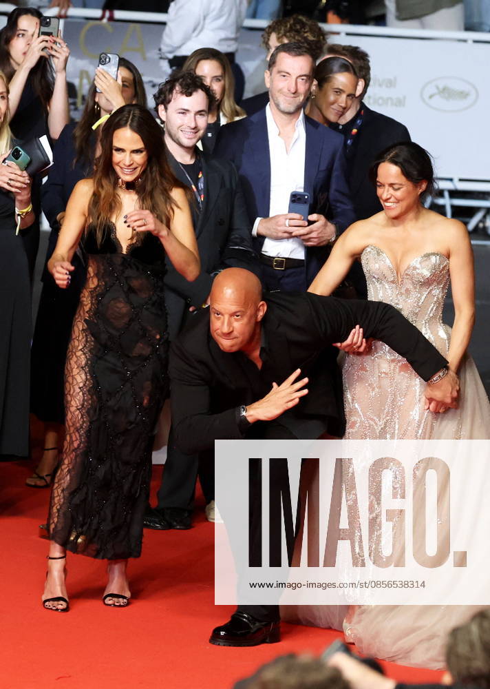 Jordana Brewster, Vin Diesel, Michelle Rodriguez Montée des marches du film The Fast and the Furious lors du 79ème Festival International du Film de Cannes, le 13 mai 2026 Jacovides Moreau Bestimage Red carpet for The Fast and the Furious at the 79th Cannes International Film Festival on May 13, 2026 Cannes France