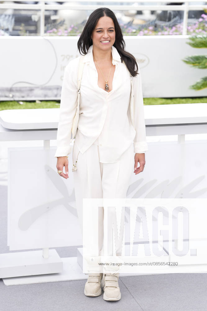 Michelle Rodriguez poses during The Fast And The Furious photocall at the 79th annual Cannes Film Festival at Palais des Festivals on May 13, 2026 in Cannes, France. The Fast And The Furious Photocall - The 79th Annual Cannes Film Festival Cannes France - ZUMAs197 20260513_aaa_s197_222