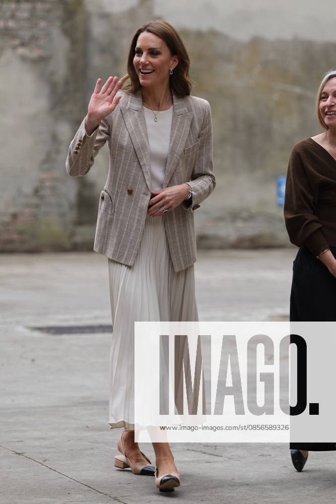 . 14 05 2026. Reggio Emilia, Italy. Kate Middleton, the Princess of Wales, arriving at a creative resource centre in Reggio Emilia in Italy, on day two of her visit to Italy. xStephenxLockx xi-Imagesx IIM-26770-0005