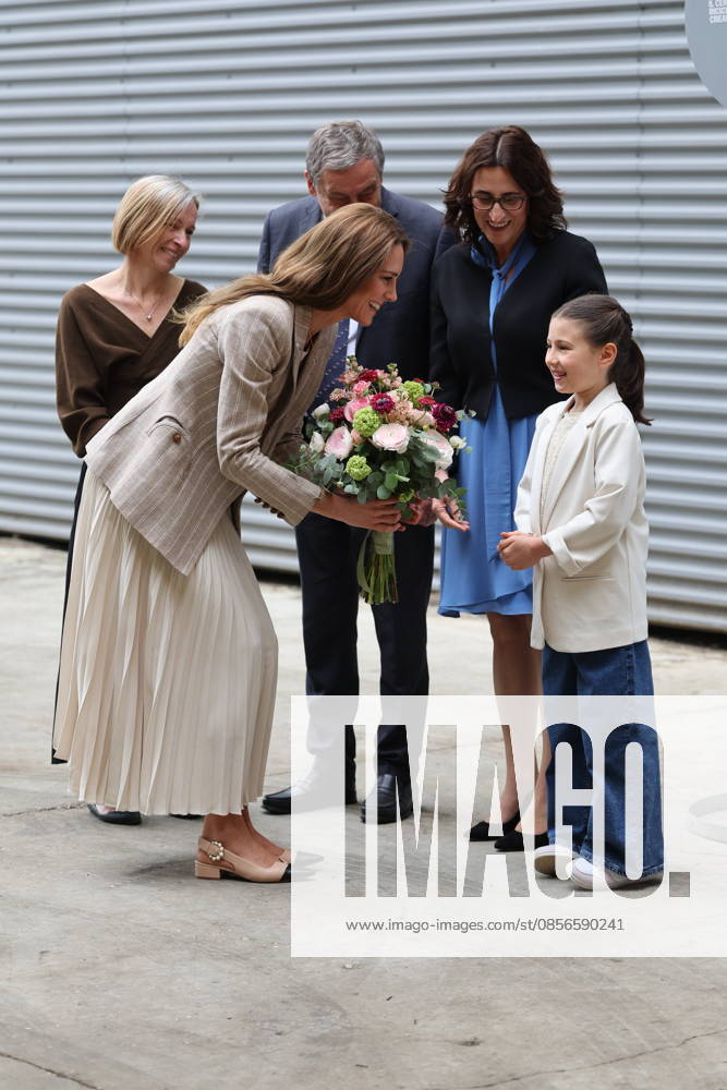 . 14 05 2026. Reggio Emilia, Italy. Kate Middleton, the Princess of Wales, arriving at a creative resource centre in Reggio Emilia in Italy, on day two of her visit to Italy. xStephenxLockx xi-Imagesx IIM-26770-0012