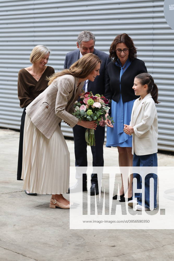 . 14 05 2026. Reggio Emilia, Italy. Kate Middleton, the Princess of Wales, arriving at a creative resource centre in Reggio Emilia in Italy, on day two of her visit to Italy. xStephenxLockx xi-Imagesx IIM-26770-0017