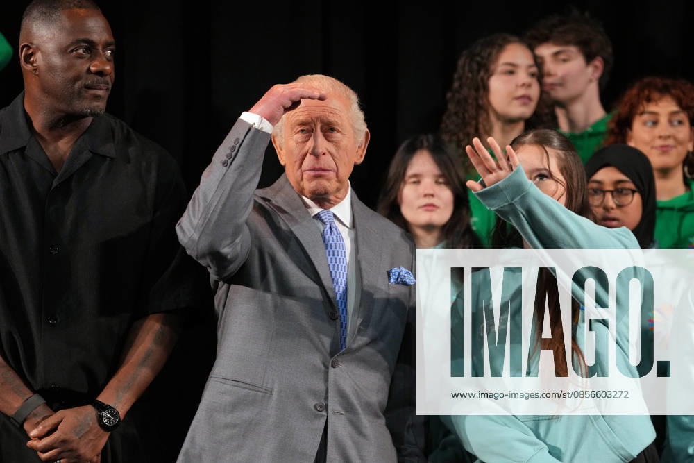 Britain Royals Britain s King Charles III joins English actor Idris Elba in meeting students taking part in workshops organised by National Youth Music Theatre (NYMT) at The Other Palace in London, Thursday, May 14, 2026., Credit:Avalon.red PA ROTA - B68 Avalon GBR, London