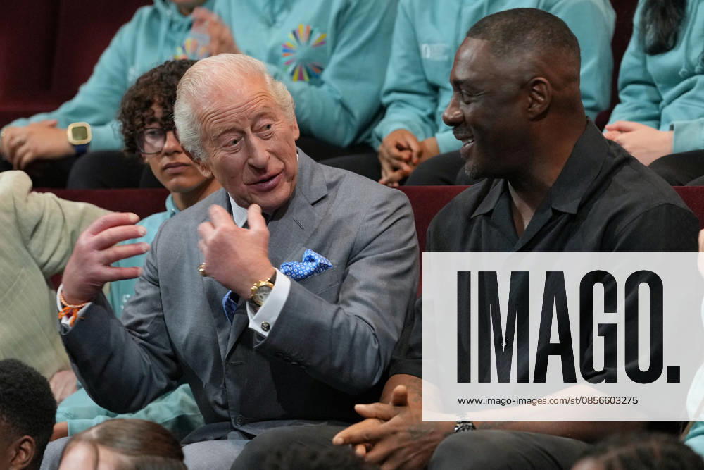 Britain Royals Britain s King Charles III joins English actor Idris Elba in meeting students taking part in workshops organised by National Youth Music Theatre (NYMT) at The Other Palace in London, Thursday, May 14, 2026., Credit:Avalon.red PA ROTA - B68 Avalon GBR, London