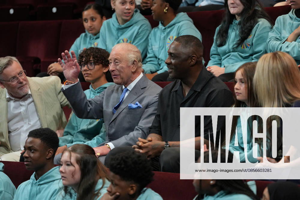 Britain Royals Britain s King Charles III joins English actor Idris Elba in meeting students taking part in workshops organised by National Youth Music Theatre (NYMT) at The Other Palace in London, Thursday, May 14, 2026., Credit:Avalon.red PA ROTA - B68 Avalon GBR, London