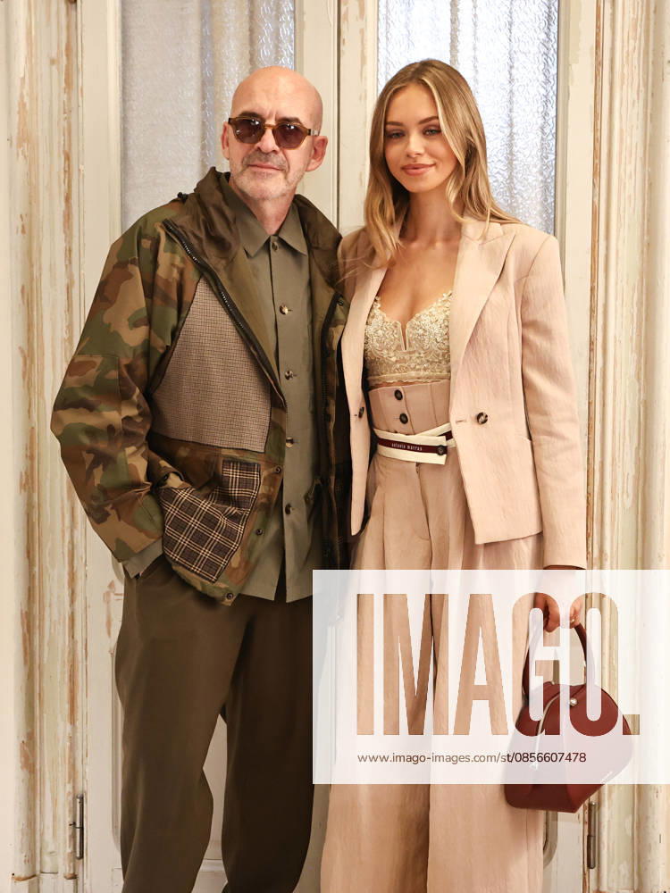 IPA84680153 - Rome, Laila Hasanovic attends the Antonio Marras boutique event. In the photo: Antonio Marras, Laila Hasanovic