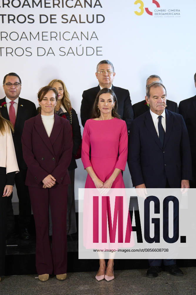 Madrid Queen Letizia and Spanish Health minister Monica Garcia during the 17th Latinamerican Health Conference at the Teatro real in Madrid. No Spain Â