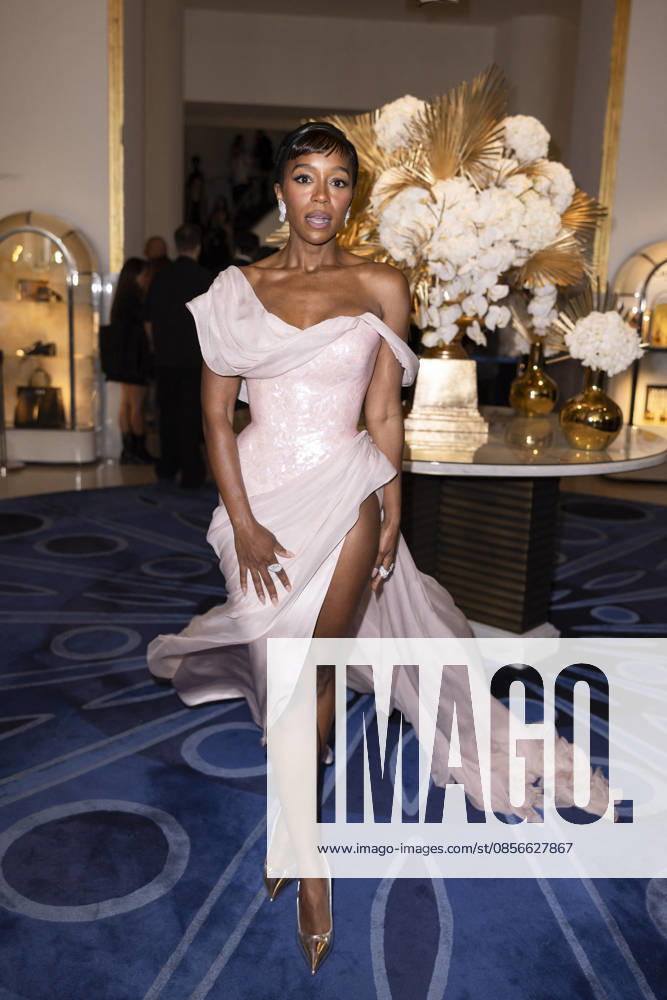Cannes Aja Naomi King exits Martinez MP Cannes, France- May 14: Aja Naomi King leaves Hotel Martinez after attending Chopard gala during 79th Festival of Cannes, on May 14, 2026 in Cannes, France. Photo by Marco Piovanotto ABACAPRESS:COM Cannes France