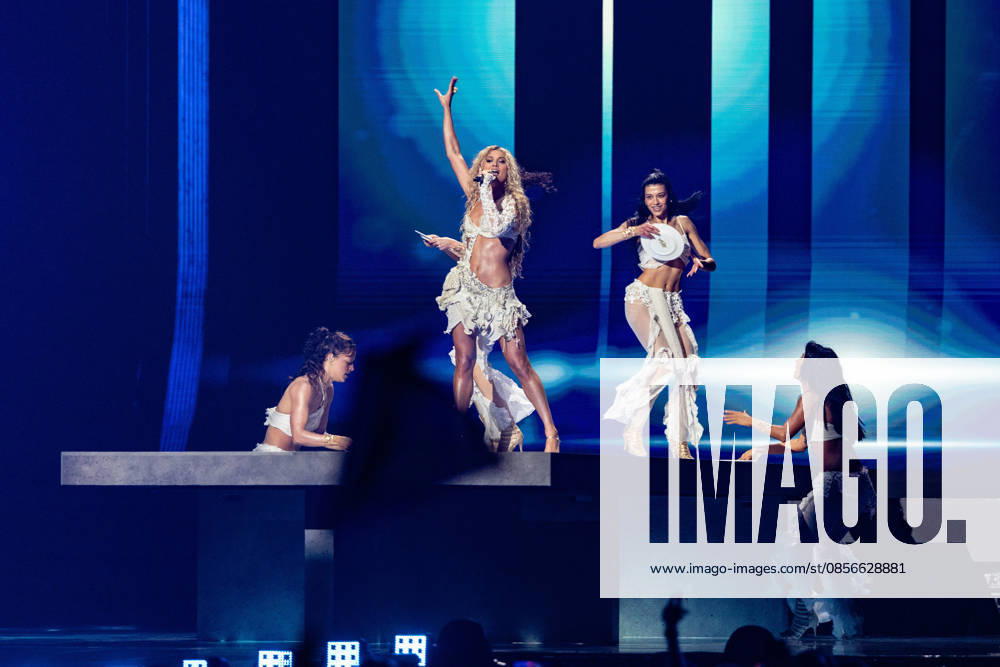 Eurovision Song Contest 2025 Dress Rehearsal 3 of Second Semi Final, 14.05.2026 VIENNA, AUSTRIA - 14 MAY 2026: Image shows Cyprus singer Antigoni for Cyprus performing the song JALLA during Eurovision Song Contest 2025 Dress Rehearsal 3 of Second Semi Final at Wiener Stadthalle on 14 05 2026 in Vienna, Austria. Vienna Wiener Stadthalle Austria