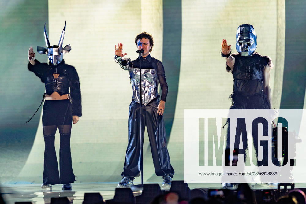 Eurovision Song Contest 2025 Dress Rehearsal 3 of Second Semi Final, 14.05.2026 VIENNA, AUSTRIA - 14 MAY 2026: Image shows Austria artist COSMO for Austria performing the song Tanzschein during Eurovision Song Contest 2025 Dress Rehearsal 3 of Second Semi Final at Wiener Stadthalle on 14 05 2026 in Vienna, Austria. Vienna Wiener Stadthalle Austria