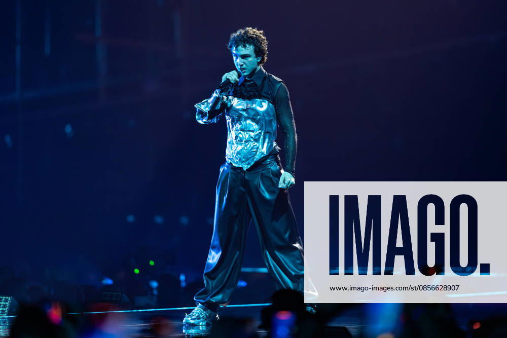 Eurovision Song Contest 2025 Dress Rehearsal 3 of Second Semi Final, 14.05.2026 VIENNA, AUSTRIA - 14 MAY 2026: Image shows Austria artist COSMO for Austria performing the song Tanzschein during Eurovision Song Contest 2025 Dress Rehearsal 3 of Second Semi Final at Wiener Stadthalle on 14 05 2026 in Vienna, Austria. Vienna Wiener Stadthalle Austria