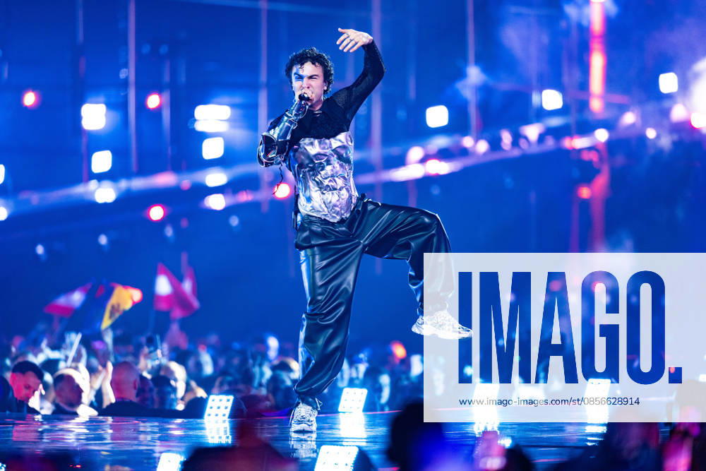 Eurovision Song Contest 2025 Dress Rehearsal 3 of Second Semi Final, 14.05.2026 VIENNA, AUSTRIA - 14 MAY 2026: Image shows Austria artist COSMO for Austria performing the song Tanzschein during Eurovision Song Contest 2025 Dress Rehearsal 3 of Second Semi Final at Wiener Stadthalle on 14 05 2026 in Vienna, Austria. Vienna Wiener Stadthalle Austria