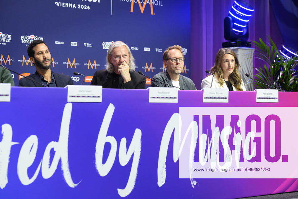 VIENNA, 20260514 Assaf Blecher, Christer Björkman, Peter Settman and Hanna Bergius talk about Eurovision Song Contest Asia at a press conference during the Eurovision Song Contest ESC in Vienna, Austria VIENNA AUSTRIA
