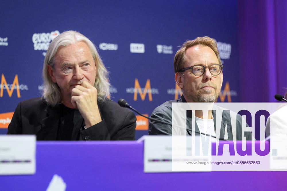 Christer Björkman and Peter Settman talk about Eurovision Song Contest Asia at a press conference during the Eurovision Song Contest ESC in Vienna, Austria, Thursday, May 14, 2026 WIEN AUSTRIA