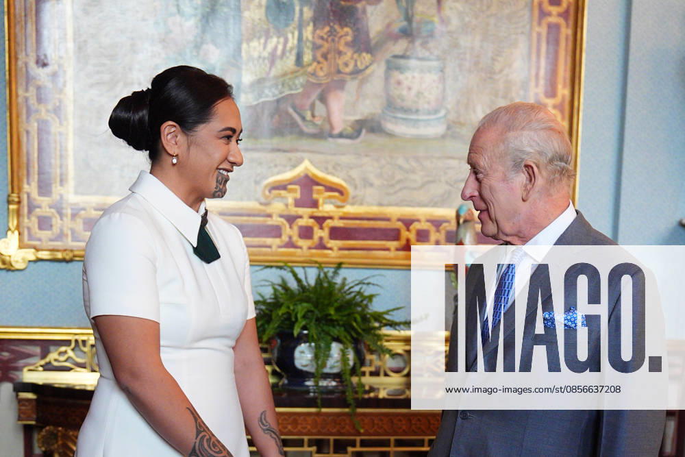 Audience at Buckingham Palace King Charles III during an audience with Maori queen, Te Arikinui Kuini Nga wai hono i te po, at Buckingham Palace, London. Picture date: Thursday May 14, 2026., Credit:Aaron Chown PA ROTA - B68 Avalon UK, London