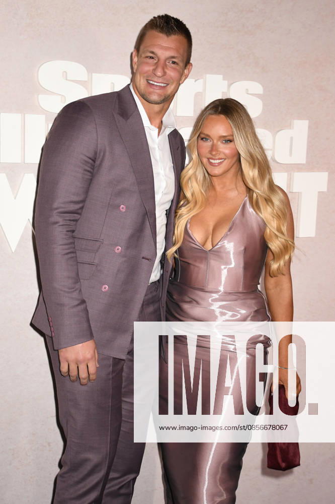 NEW YORK, NY- MAY 14: Rob Gronkowski, and Camille Kostek at the 2026 Sports Illustrated Swimsuit Launch Party at the Hard Rock Hotel on May 14, 2026 in New York City.