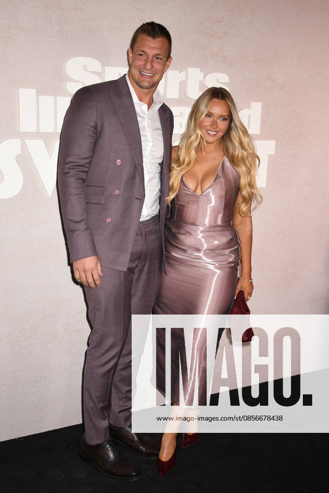NEW YORK, NY- MAY 14: Rob Gronkowski, and Camille Kostek at the 2026 Sports Illustrated Swimsuit Launch Party at the Hard Rock Hotel on May 14, 2026 in New York City.