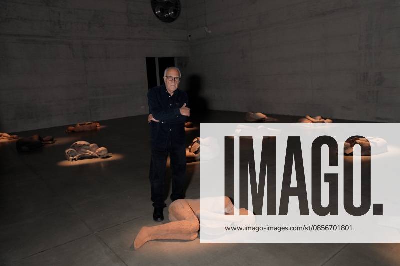 IPA84713337 - Milan, Preview of the Mimmo Paladino Installation Exhibition in the Sterling room of Palazzo Citterio, pictured Mimmo Paladino