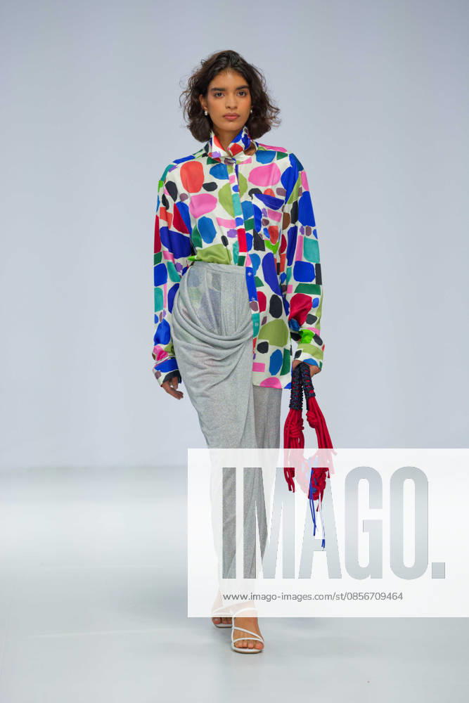 Australian Fashion Week 2026 - Runway - Gary Bigeni A model walks the runway during the Gary Bigeni show at Australian Fashion Week 2026 at the Museum of Contemporary Art on May 15, 2026 in Sydney, Australia., Credit:IOIO IMAGES IOIO Avalon Australia, New South Wales, Sydney, Museum of Contemporary Art