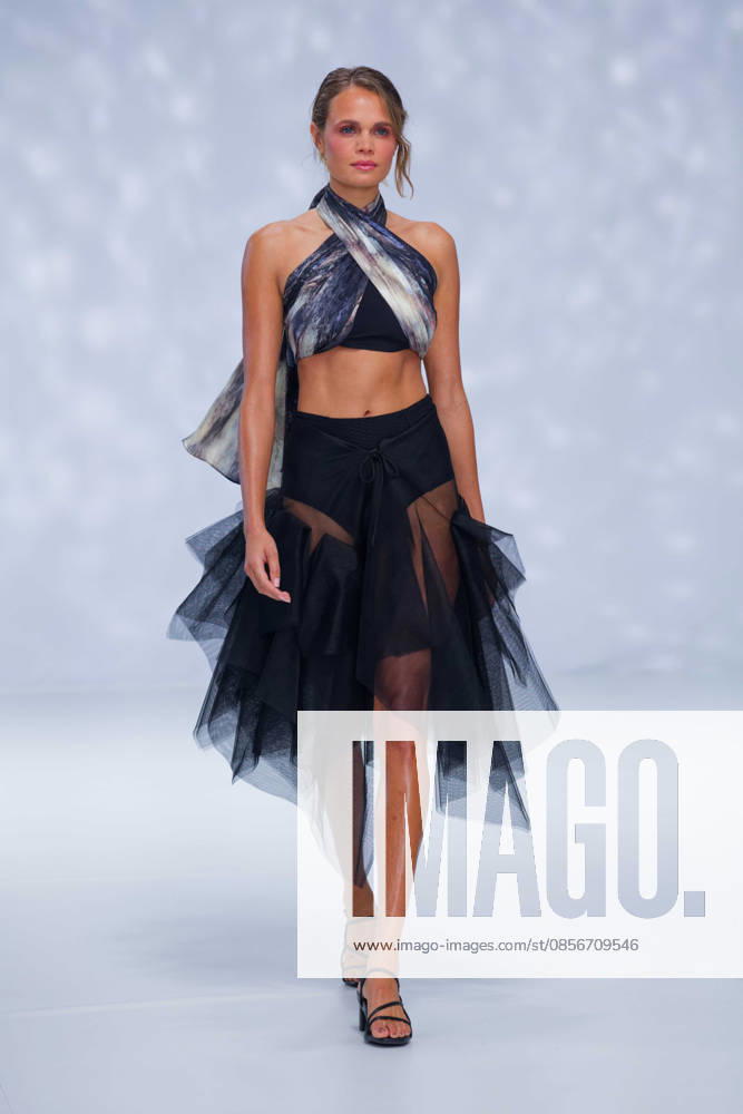 Australian Fashion Week 2026 - Runway - Ngali Billie-Jean Hamlet walks the runway during the Ngali Wander with Wonder Runway show at Australian Fashion Week 2026 at the Museum of Contemporary Art on May 15, 2026 in Sydney, Australia., Credit:IOIO IMAGES IOIO Avalon Australia, New South Wales, Sydney, Museum of Contemporary Art