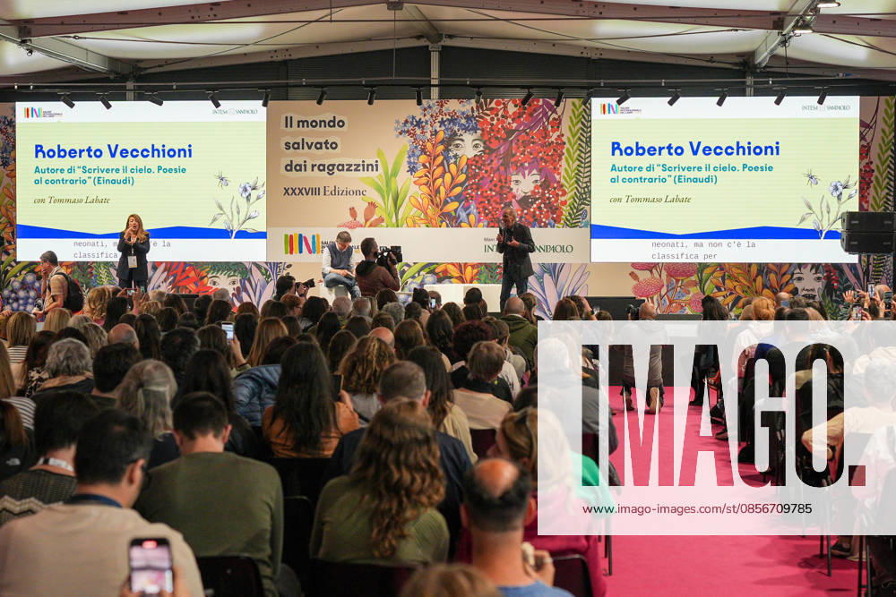 IPA84715908 - Turin. Second day of the 18th edition of the Turin International Book Fair entitled The World Saved by Kids. The fair will remain open from May 14 to 18, 2026 at Lingotto Fiere In the photo: Roberto Vecchioni