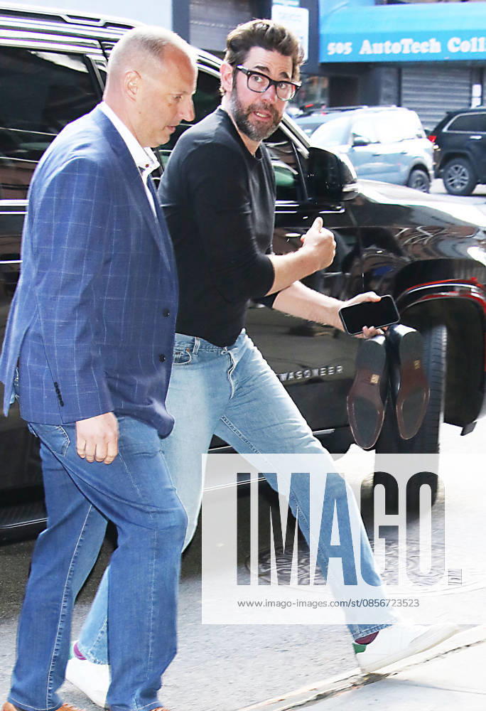 NEW YORK, NY- MAY 15: John Krasinski seen at CBS Mornings on May 15, 2026 in New York City.