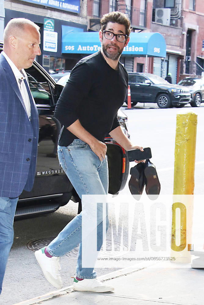 NEW YORK, NY- MAY 15: John Krasinski seen at CBS Mornings on May 15, 2026 in New York City.